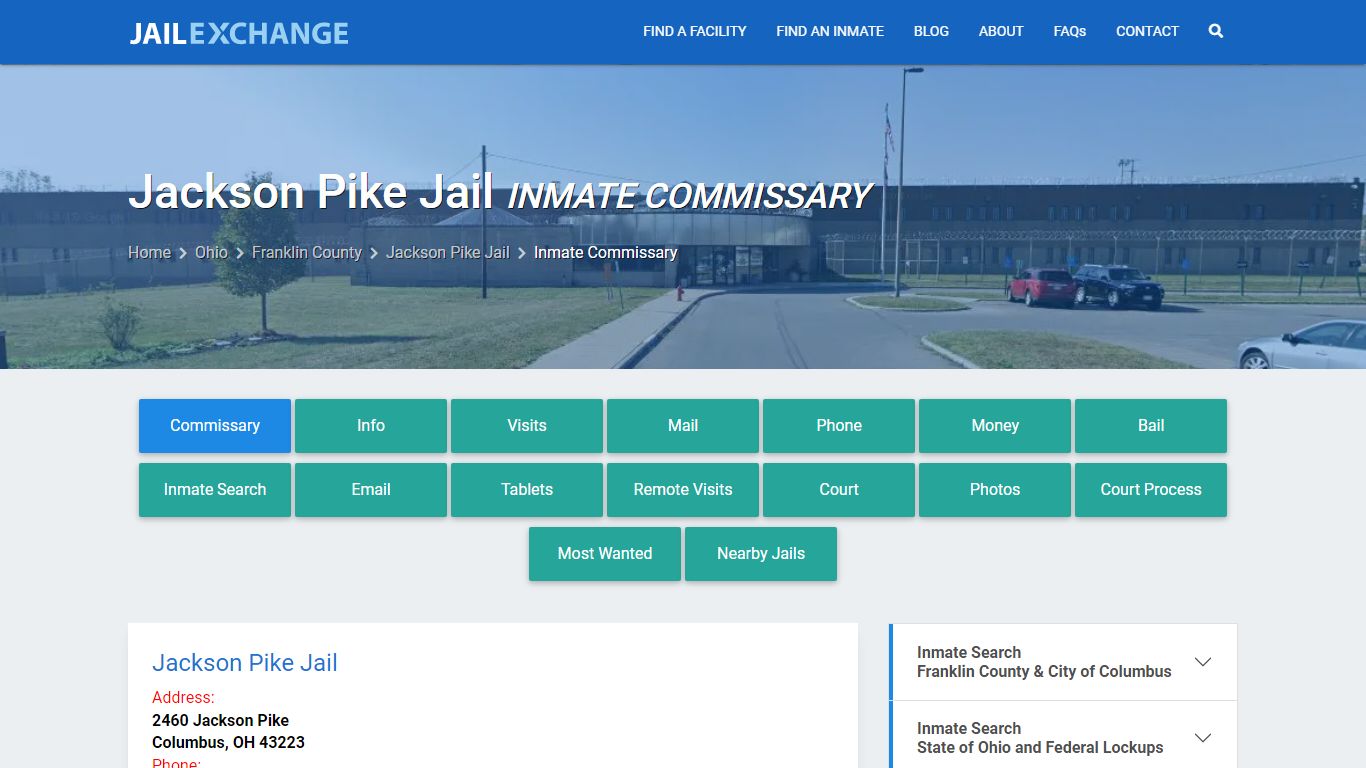 Inmate Commissary, Care Packs - Jackson Pike Jail, OH
